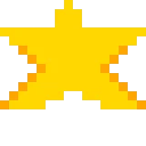 Gold star pixel art