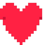 Heart pixel art