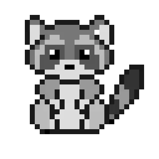 Racoon pixel art