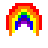 Rainbow pixel art
